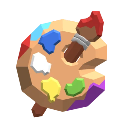 Paint Palette Gemstone artwork