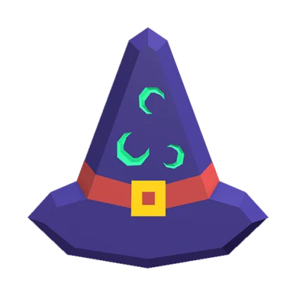 Lunar Witch Hat Gemstone artwork