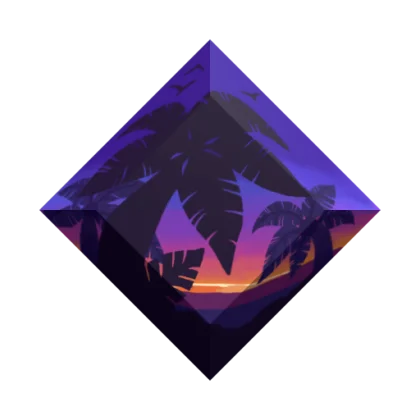 Sunset Beach Gemstone artwork